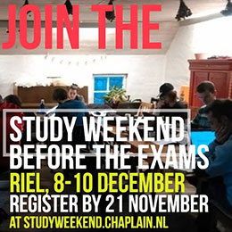 vrijdag 8 t/m zondag 10 december - Study Weekend Tilburg University Chaplaincy