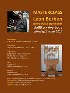 zaterdag 2 maart - Masterclass Léon Berben