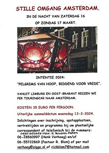 zaterdag 16 maart - Stille Omgang vanuit Bisdom Roermond