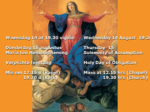 donderdag 15 augustus - Maria Tenhemelopneming OLV Kerk A’dam