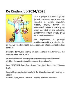 zaterdag 5 oktober - De Kinderclub Eindhoven