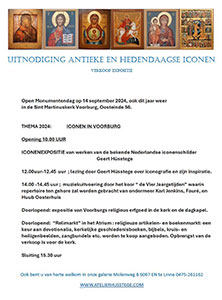 zaterdag 14 september - Antieke en hedendaagse iconen