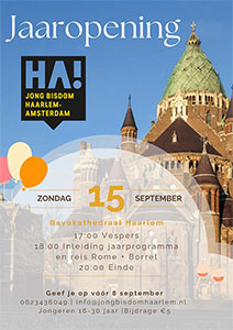 zondag 15 september - Jaaropening Jong BisdomHA