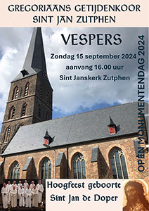 zondag 15 september - Gregoriaanse Vespers Zutphen