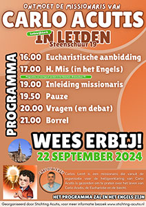 zondag 22 september - Tour Carlo Acutis - Leiden