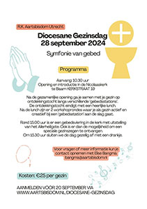 zaterdag 28 september - Gezinsdag Aartsbisdom - Symfonie van gebed