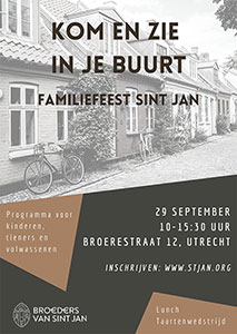 zondag 29 september - Familiefeest Broeders van Sint Jan