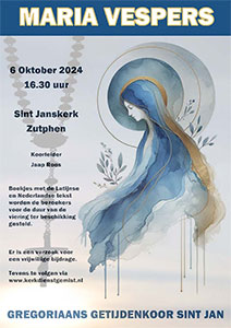 zondag 6 oktober - Gregoriaanse Vespers Zutphen