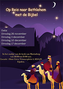 dinsdag 26 november - Op reis naar Bethlehem