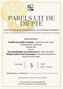 zaterdag 5 april 2025 - Verdiepingsdag - Parels uit de diepte