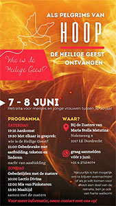 zaterdag 7 t/m zondag 8 juni - Als pelgrims van hoop de H. Geest ontvangen