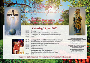 zaterdag 28 juni - Gebedsdag - Vrouwe van alle Volkeren