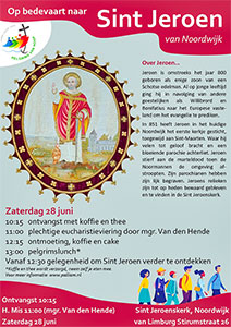 zaterdag 28 juni - Bedevaart naar Sint Jeroen in Noordwijk