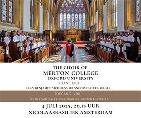 vrijdag 4 juli - Choir of Merton College Oxford University