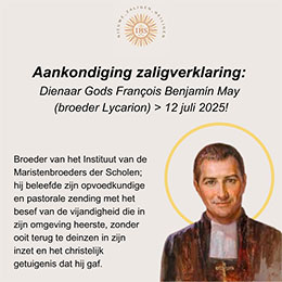 zaterdag 12 juli - ZaligverklaringFrançois Benjamin May