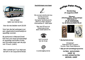 donderdag 21 augustus - Heilige Pater Piodag