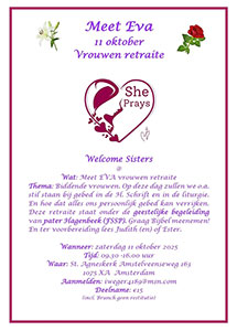 zaterdag 11 oktober - Meet Eva - Vrouwenretraite