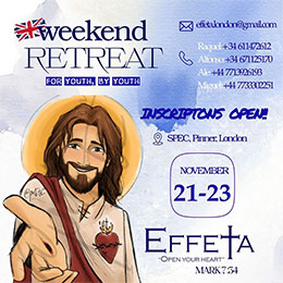 vrijdag 21 t/m zondag 23 november - Weekend Retreat - Effetá