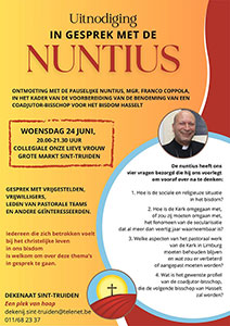 woensdag 24 juni - In gesprek met de Nuntius woensdag 24 juni - In gesprek met de Nuntius