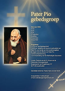 zaterdag 29 augustus - Pater Pio Gebedsmiddag IJsselmuiden zaterdag 29 augustus - Pater Pio Gebedsmiddag IJsselmuiden