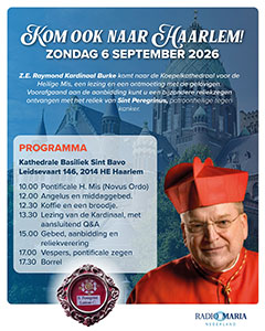zondag 6 september - Pontificale H.Mis met kardinaal Burke
