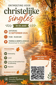 zaterdag 12 september - Ontmoeting voor christelijke singles zaterdag 12 september - Ontmoeting voor christelijke singles